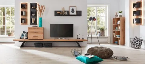 Laminatboden Bodenbelag Wohnzimmer Moderne Einrichtung Holzoptik